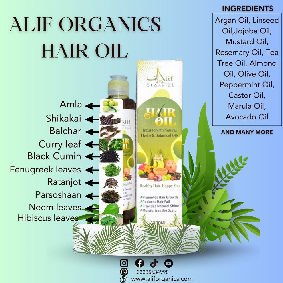 Alif organics Natural  hair oil .